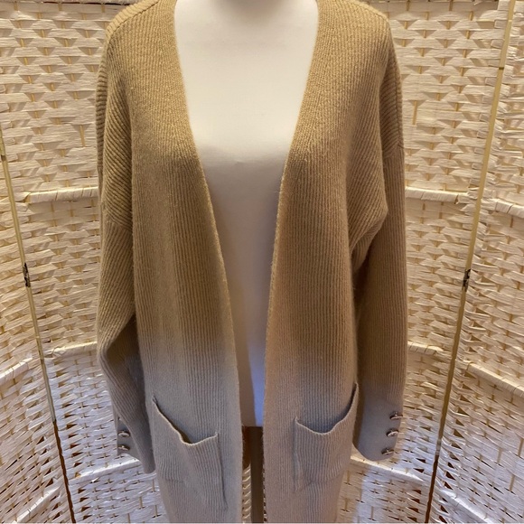 Long Beige Women's Sweater Cardigan size XL - Picture 6 of 14